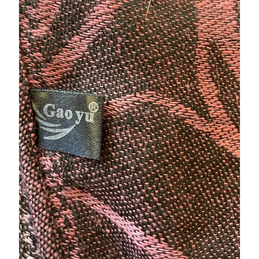 Cashmere Scarf/Wrap Red Rose Floral Pink Paisley Ethnic Elegance Shawl, Classy